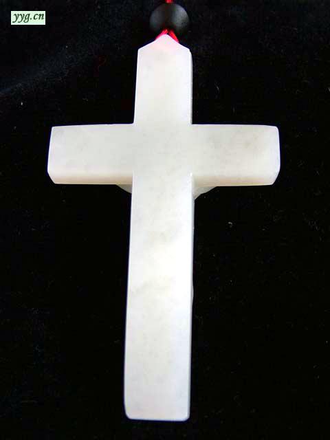 白玉籽料挂件 十字架