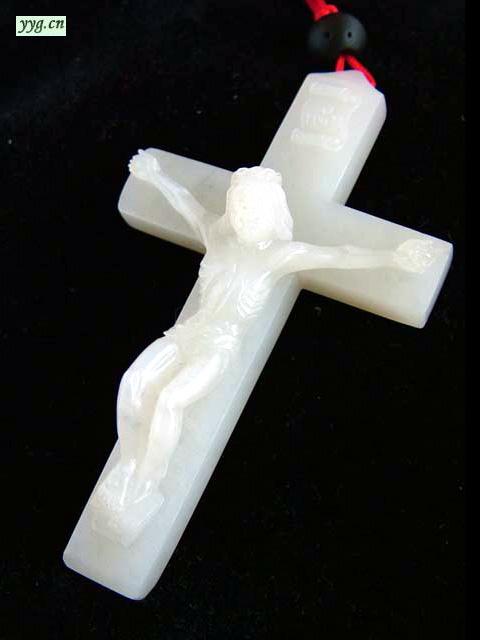 白玉籽料挂件 十字架