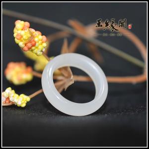 和田玉白玉 指环/戒指（18mm）